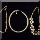 J02. Goldtone costume jewelry. 